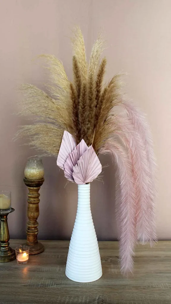 floraison_pampas_kai_palm_leaves_se_vazo_a
